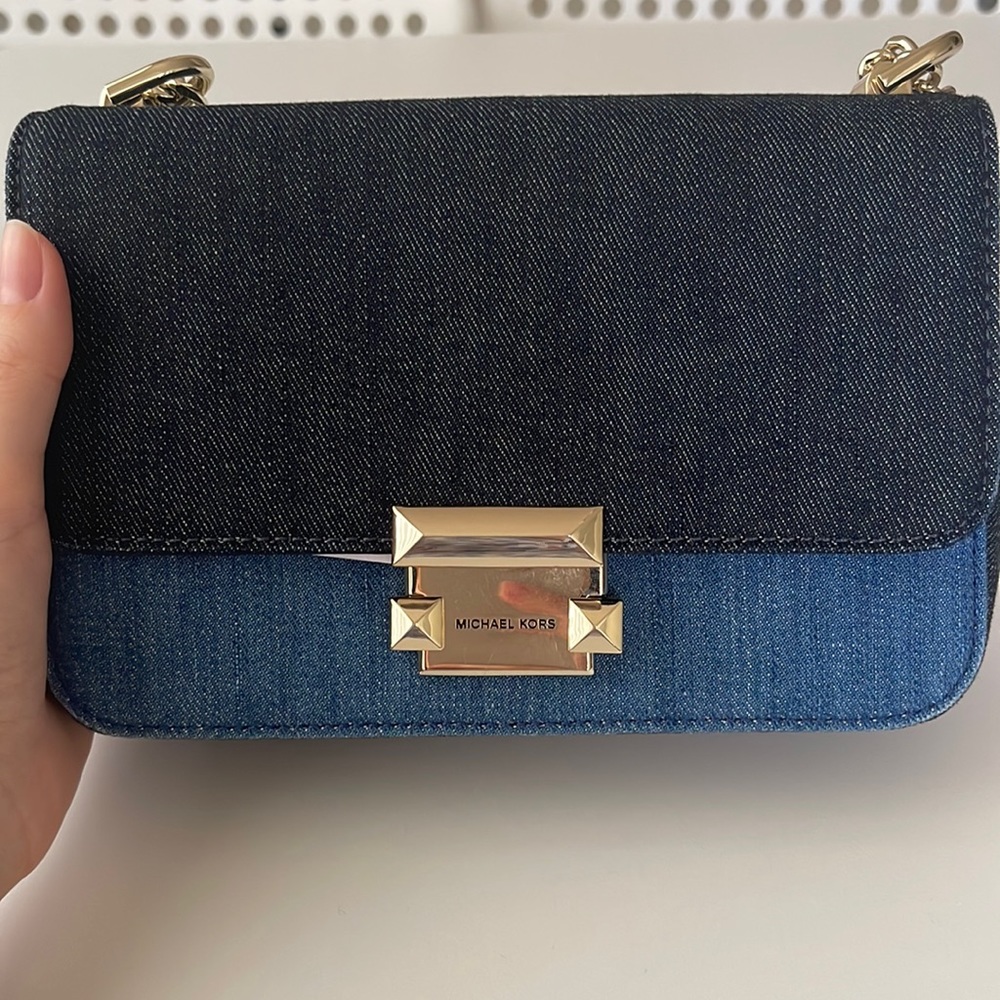 Michael kors jeans and leather bag